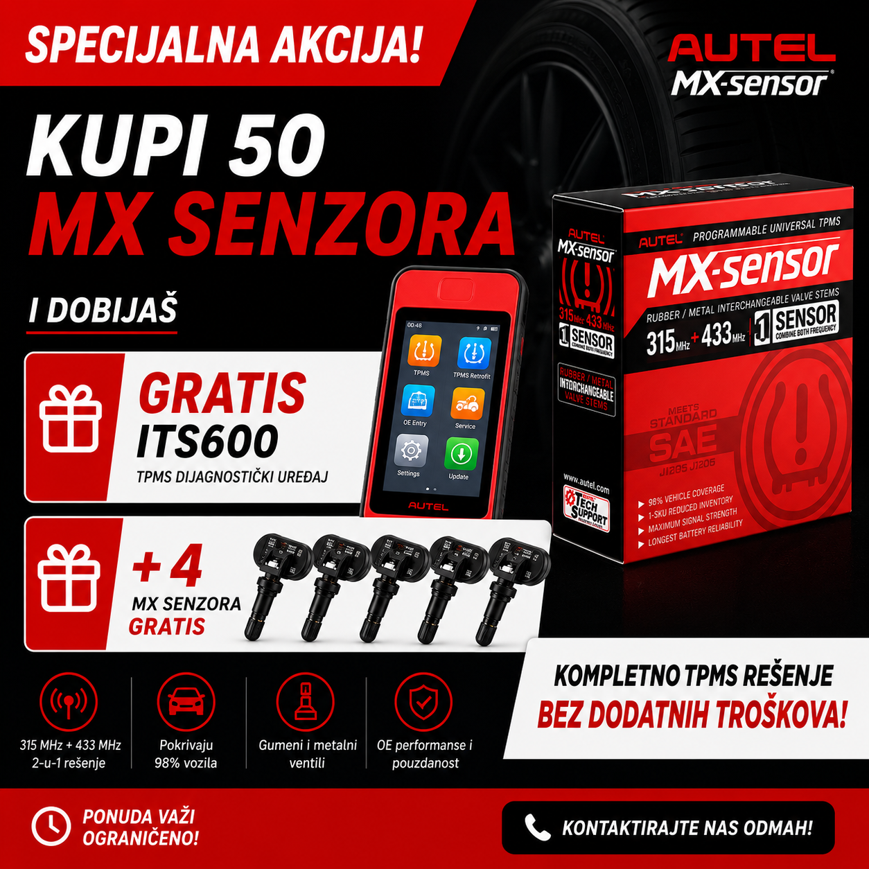 MaxiTPMS ITS600 MAXI PAKET